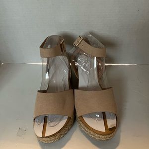 Dream Pairs  Women's Open Toe Ankle Strap Casual Flatform Platform Nude